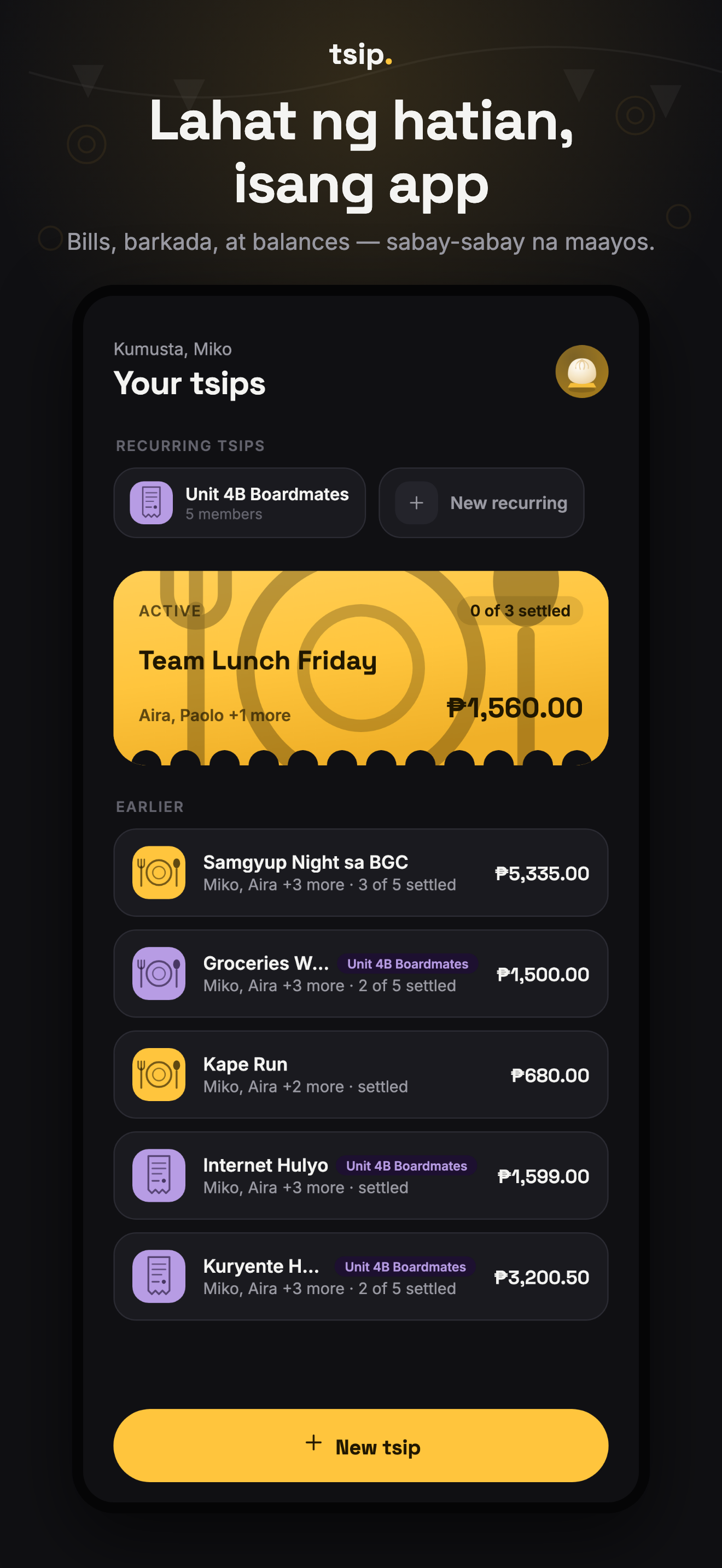 Lahat ng hatian, isang app