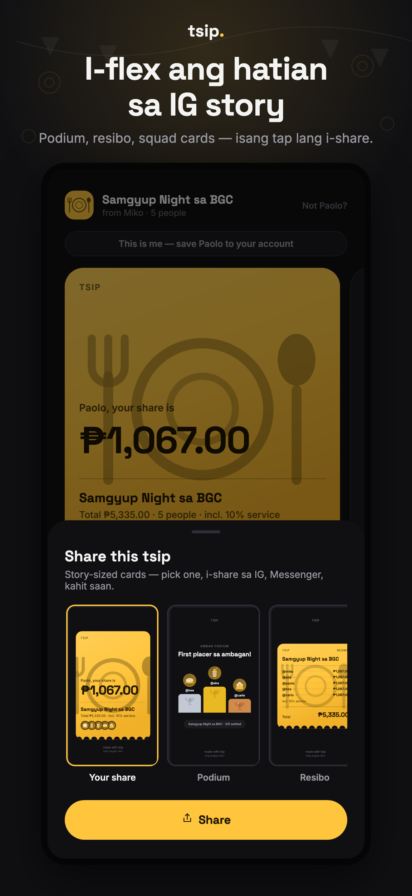 I-flex ang hatian sa IG story